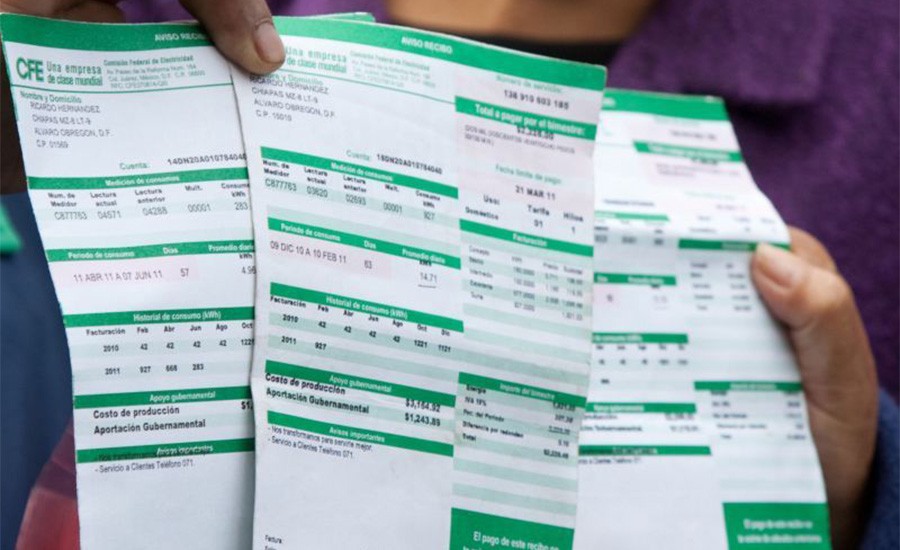 Mentira que la CFE va a dejar de mandar los recibos a cada uno de los domicilios